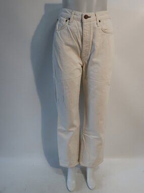 Womens Rag & Bone Ecru (Item-706) Alex High-Rise Organic Button Fly Jean 29